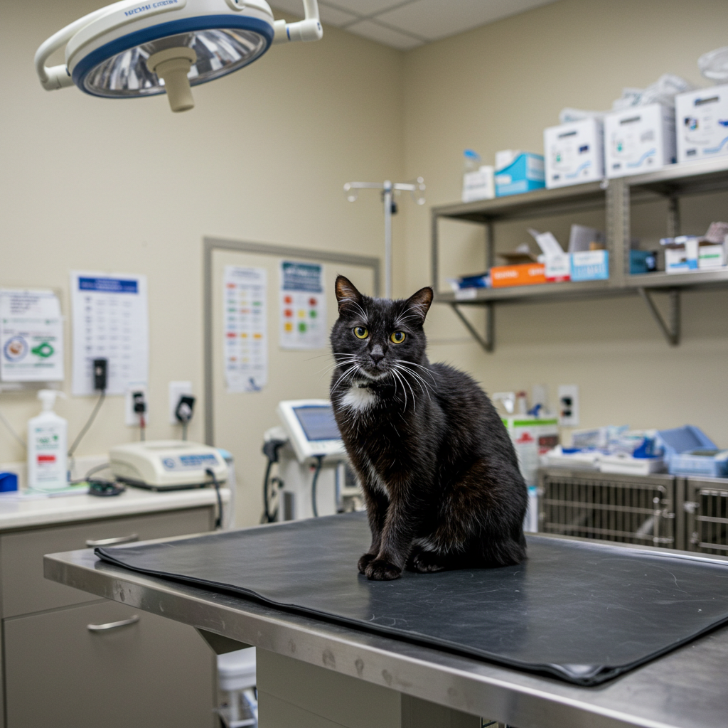 Senior cat of a black color